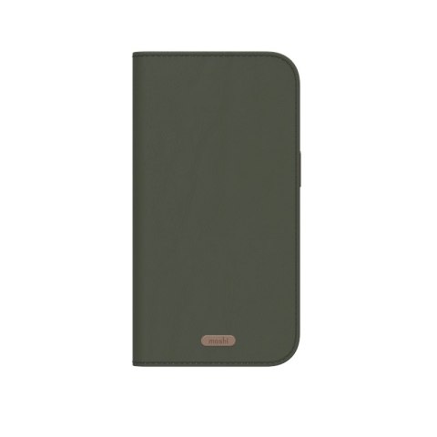 Moshi Overture MagSafe - Skórzane etui 3w1 z klapką iPhone 17 Pro (Moss Green)