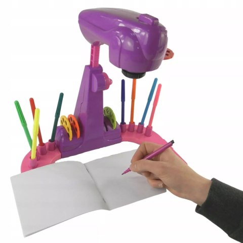 Projektor do rysowania z latarką - zestaw do malowania z obrazkami 133-7606 Projektor do rysowania z latarką - zestaw do malowania z obrazkami 133-7606