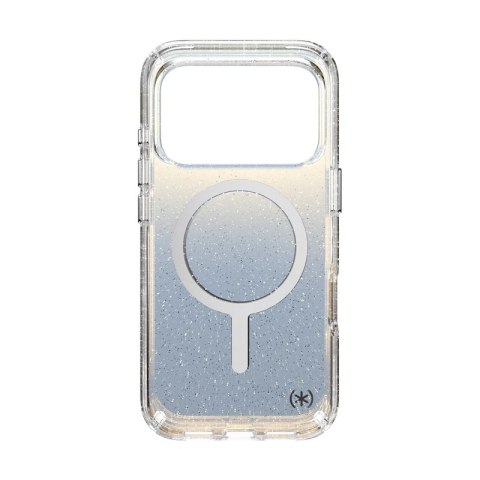 Speck Presidio Lux MagSafe - Etui iPhone 17 Pro (Hyper Mirror Glitter / Silver Metallic)