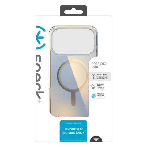 Speck Presidio Lux MagSafe - Etui iPhone 17 Pro Max (Hyper Mirror Glitter / Silver Metallic) Speck Presidio Lux MagSafe - Etui iPhone 17 Pro Max (Hyper Mirror Glitter / Silver Metallic)