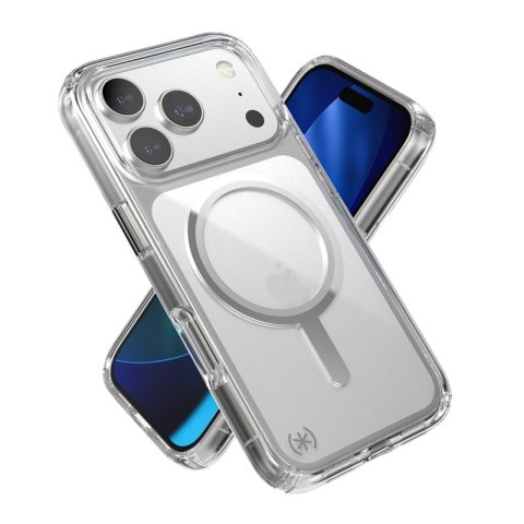 Speck Presidio Perfect Clear MagSafe - Etui iPhone 17 Pro (Clear / Silver) Speck Presidio Perfect Clear MagSafe - Etui iPhone 17 Pro (Clear / Silver)