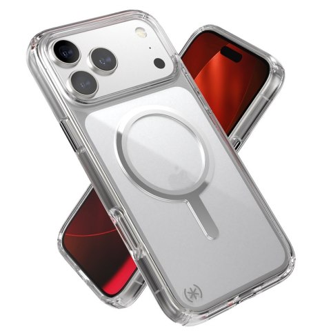 Speck Presidio Perfect Clear MagSafe - Etui iPhone 17 Pro Max (Clear / Silver) Speck Presidio Perfect Clear MagSafe - Etui iPhone 17 Pro Max (Clear / Silver)