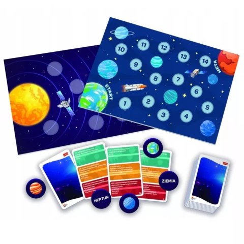 Zestaw Trefl Mistrz Wiedzy Kosmos gra edukacyjna + duży projektor astronauta Zestaw Trefl Mistrz Wiedzy Kosmos gra edukacyjna + duży projektor astronauta