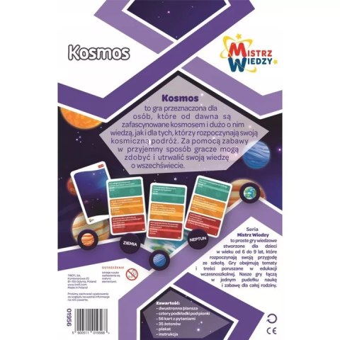 Zestaw Trefl Mistrz Wiedzy Kosmos gra edukacyjna + projektor astronauta Zestaw Trefl Mistrz Wiedzy Kosmos gra edukacyjna + projektor astronauta
