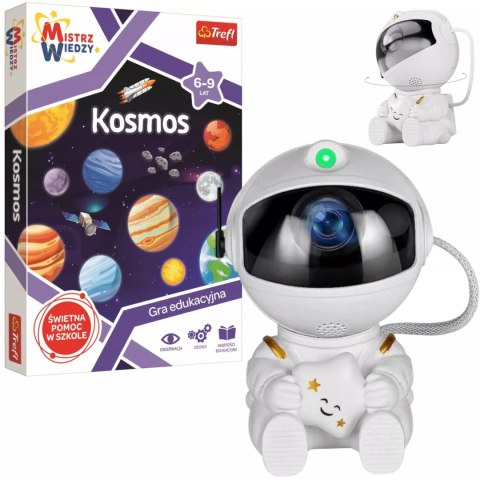 Zestaw Trefl Mistrz Wiedzy Kosmos gra edukacyjna + projektor astronauta Zestaw Trefl Mistrz Wiedzy Kosmos gra edukacyjna + projektor astronauta