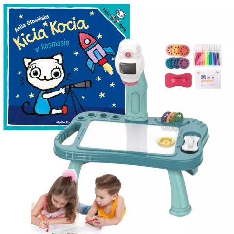 Zestaw kreatywny Kicia Kocia W kosmosie + projektor do rysowania rakieta Zestaw kreatywny Kicia Kocia W kosmosie + projektor do rysowania rakieta
