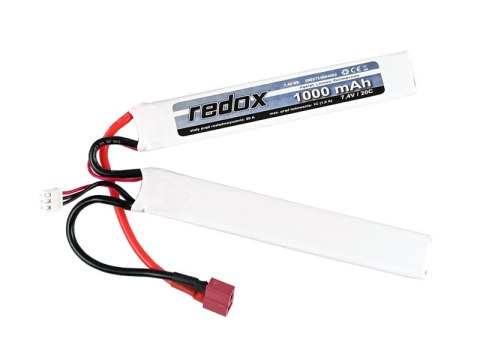 Akumulator Redox ASG 1000 mAh 7,4V 20C (rozdzielony) (1+1) - pakiet LiPo Akumulator Redox ASG 1000 mAh 7,4V 20C (rozdzielony) (1+1) - pakiet LiPo