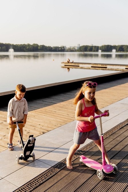 HULAJNOGA 3-KOŁOWA CARBON PINK