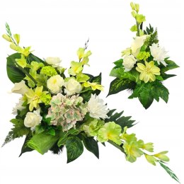 KPL. STROIK BUKIET NA CMENTARZ SZTUCZNE KWIATY NA GRÓB KOMPOZYCJA KWIATOWA