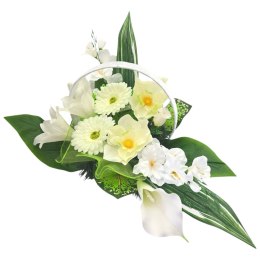 STROIK NA CMENTARZ JESIENNE KWIATY NA GRÓB POMNIK MISA WSZYSTKICH ŚWIĘTYCH