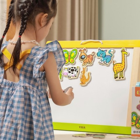 VIGA Drewniane Magnesy Zwierzęta zestaw 20 elementów VIGA Drewniane Magnesy Zwierzęta zestaw 20 elementów