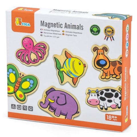 VIGA Drewniane Magnesy Zwierzęta zestaw 20 elementów VIGA Drewniane Magnesy Zwierzęta zestaw 20 elementów