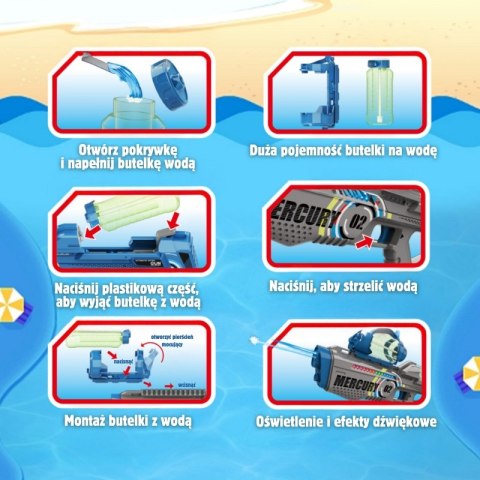 WOOPIE Pistolet na Wodę Elektryczny Automatyczny Merkury WOOPIE Pistolet na Wodę Elektryczny Automatyczny Merkury
