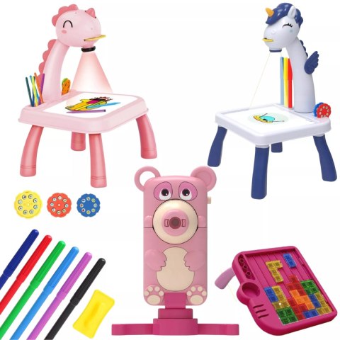 Zestaw 3 projektorów dla dziewczynki zabawka kreatywna do rysowania Zestaw 3 projektorów dla dziewczynki zabawka kreatywna do rysowania