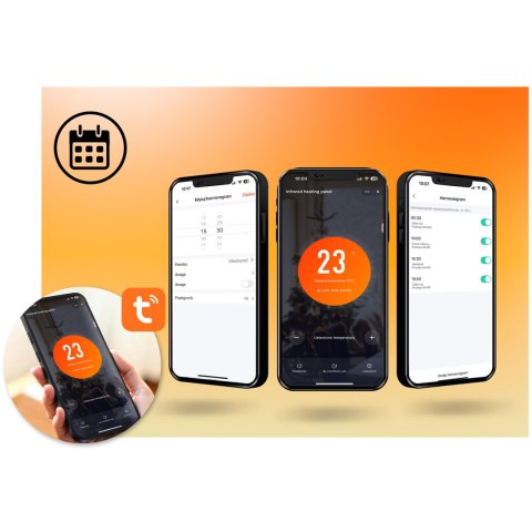 Grzejnik na podczerwień promiennik 720 W Berdsen BD-983 pilot WiFi aplikacja Grzejnik na podczerwień promiennik 720 W Berdsen BD-983 pilot WiFi aplikacja