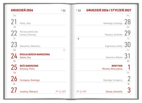 Kalendarz kieszonkowy A7 oprawa PCV bezbarwny 2026 A7040B-MIX Wokół Nas Kalendarz kieszonkowy A7 oprawa PCV bezbarwny 2026 A7040B-MIX Wokół Nas