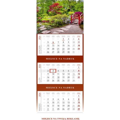 Kalendarz trójdzielny OGRÓD KS055B Wokół Nas Kalendarz trójdzielny OGRÓD KS055B Wokół Nas