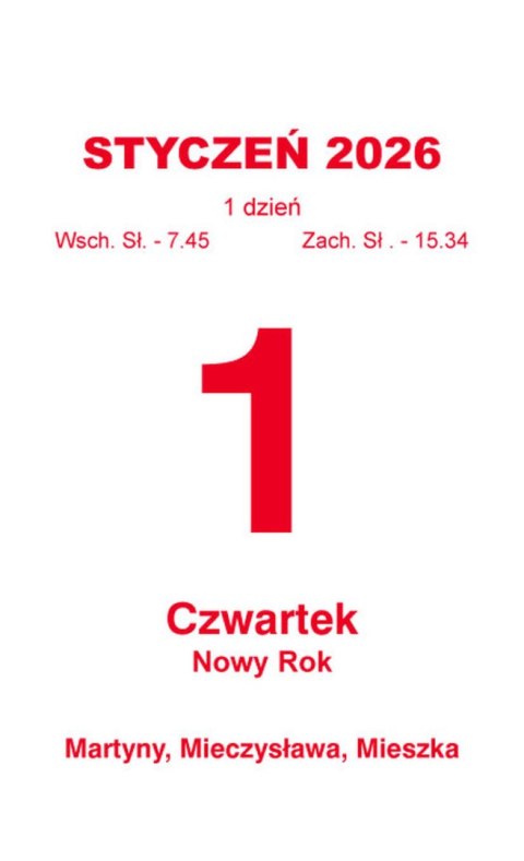 Kalendarz zdzierak BESKIDY Kalendarz zdzierak BESKIDY