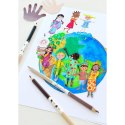 Kredki ołówkowe trójkątne 12 kolorów +3 kredki dwustronne odcienie skóry 511514 Faber- Castell