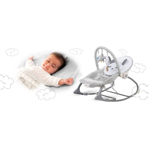 Leżaczek bujaczek z wibracją Nukido - szary Leżaczek bujaczek z wibracją Nukido - szary