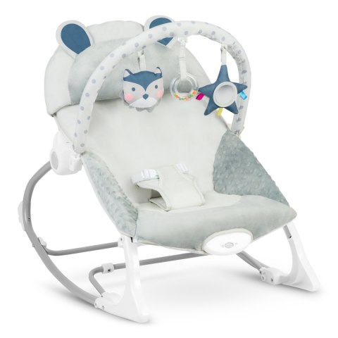 Leżaczek bujaczek z wibracją Ricokids - szary Leżaczek bujaczek z wibracją Ricokids - szary