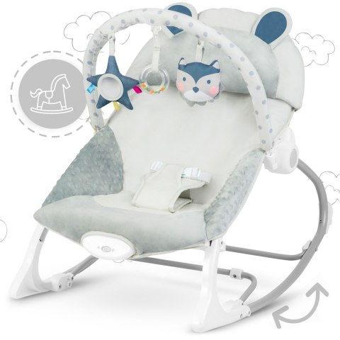 Leżaczek bujaczek z wibracją Ricokids - szary Leżaczek bujaczek z wibracją Ricokids - szary