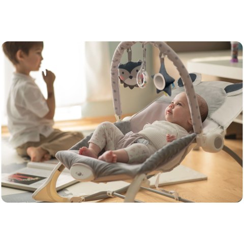 Leżaczek bujaczek z wibracją Ricokids - szary Leżaczek bujaczek z wibracją Ricokids - szary
