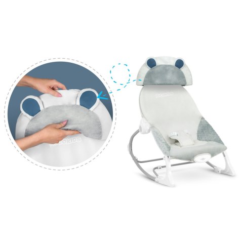 Leżaczek bujaczek z wibracją Ricokids - szary Leżaczek bujaczek z wibracją Ricokids - szary