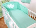 Pościel 2-cz Wiszące serduszka miętowe