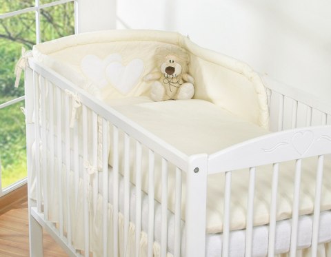 Pościel 3 częściowa Serduszka kremowe Pościel 3 częściowa Serduszka kremowe