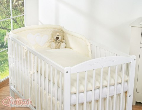 Pościel 3 częściowa Serduszka kremowe Pościel 3 częściowa Serduszka kremowe