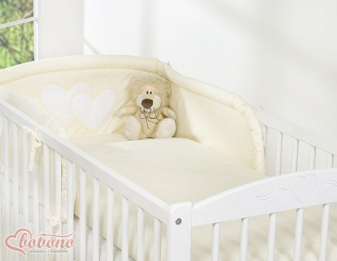 Pościel 3 częściowa Serduszka kremowe Pościel 3 częściowa Serduszka kremowe