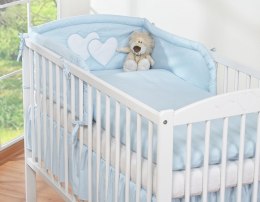 Pościel 3 częściowa Serduszka niebieskie