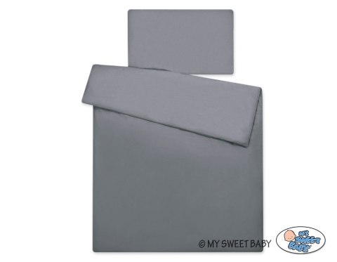 Pościel dla dzieci 2-częsci 135x100 cm- poszewki na poduszkę i na kołderkę - antracyt