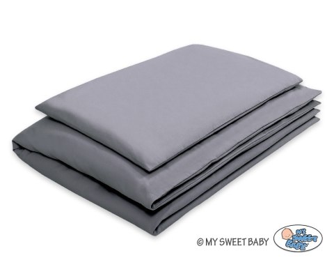 Pościel dla dzieci 2-częsci 135x100 cm- poszewki na poduszkę i na kołderkę - antracyt