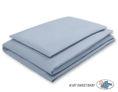 Pościel dla dzieci 2-częsci 135x100 cm- poszewki na poduszkę i na kołderkę - brudny niebieski