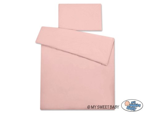 Pościel dla dzieci 2-częsci 135x100 cm- poszewki na poduszkę i na kołderkę - brudny róż