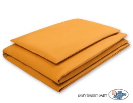 Pościel dla dzieci 2-częsci 135x100 cm- poszewki na poduszkę i na kołderkę - musztardowa