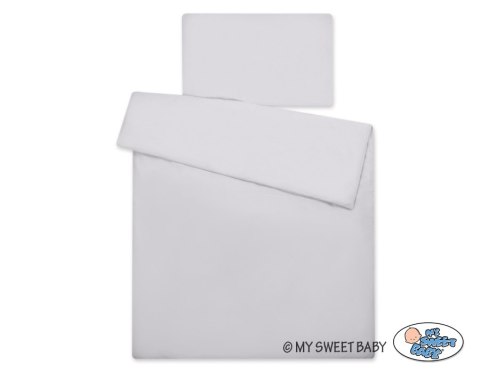 Pościel dla dzieci 2-częsci 135x100 cm- poszewki na poduszkę i na kołderkę - szara