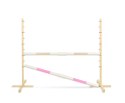 Przeszkoda skokowa do Hobby Horse 160cm, h-120 cm, dwie belki - beżowa i jasny róż