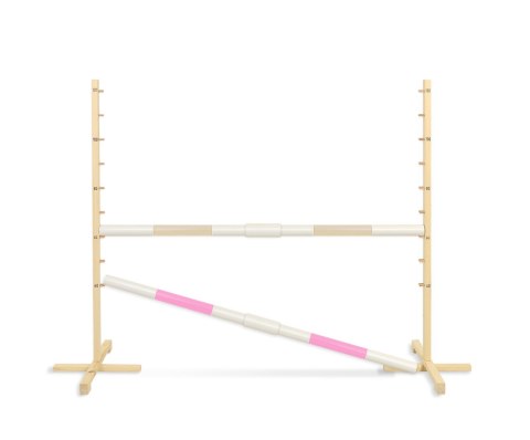 Przeszkoda skokowa do Hobby Horse 160cm, h-120 cm, dwie belki - beżowa i jasny róż Przeszkoda skokowa do Hobby Horse 160cm, h-120 cm, dwie belki - beżowa i jasny róż