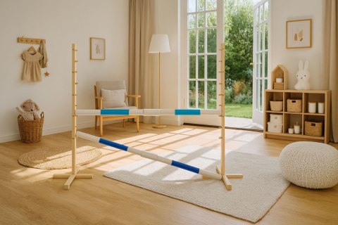 Przeszkoda skokowa do Hobby Horse 160cm, h-120 cm, dwie belki - jasny niebieski i ciemny niebieski Przeszkoda skokowa do Hobby Horse 160cm, h-120 cm, dwie belki - jasny niebieski i ciemny niebieski