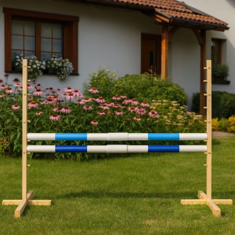 Przeszkoda skokowa do Hobby Horse 160cm, h-120 cm, dwie belki - jasny niebieski i ciemny niebieski Przeszkoda skokowa do Hobby Horse 160cm, h-120 cm, dwie belki - jasny niebieski i ciemny niebieski