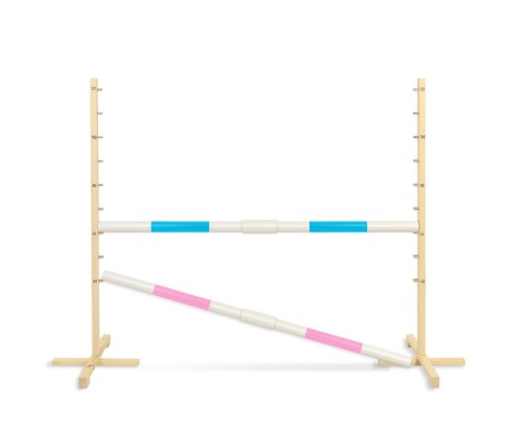 Przeszkoda skokowa do Hobby Horse 160cm, h-120 cm, dwie belki - jasny niebieski i jasny róż Przeszkoda skokowa do Hobby Horse 160cm, h-120 cm, dwie belki - jasny niebieski i jasny róż