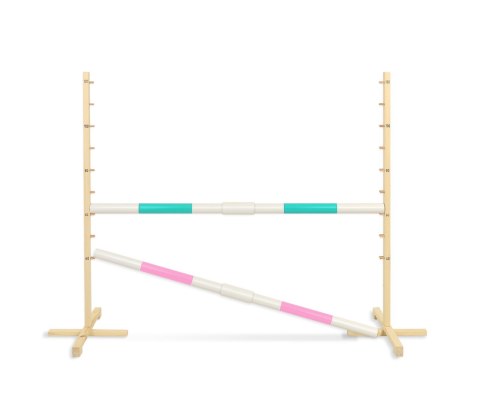 Przeszkoda skokowa do Hobby Horse 160cm, h-120 cm, dwie belki - miętowa i jasny róż Przeszkoda skokowa do Hobby Horse 160cm, h-120 cm, dwie belki - miętowa i jasny róż