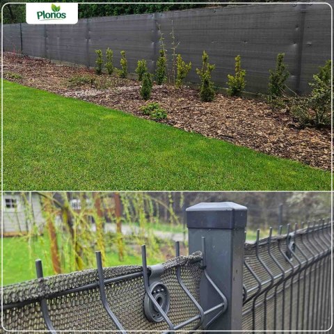 Siatka cieniująca 1,5x25m 140g/m2 + 50 zacisków szara Siatka cieniująca 1,5x25m 140g/m2 + 50 zacisków szara