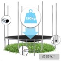 Trampolina ogrodowa 12ft/374cm z siatką zewnętrzną i drabinką Neo-Sport