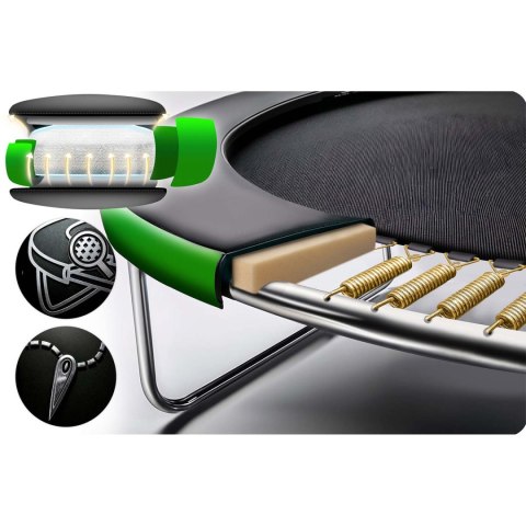 Trampolina ogrodowa 6ft/183cm z siatką wewnętrzną i drabinką Neo-Sport