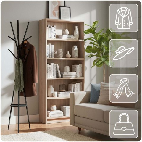 Wieszak na ubrania metalowy z półką stojący Massido MS-869 Wieszak na ubrania metalowy z półką stojący Massido MS-869