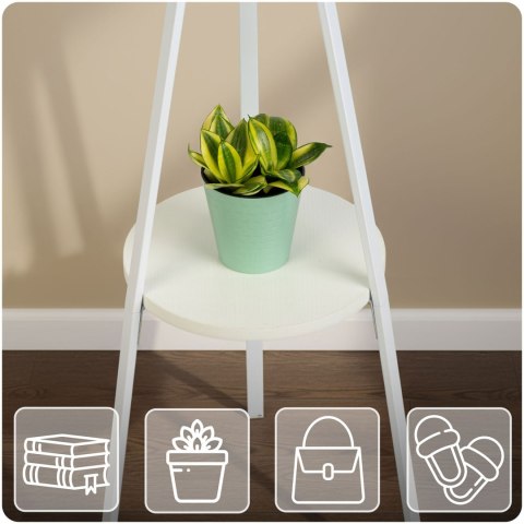 Wieszak na ubrania metalowy z półką stojący Massido MS-869 Wieszak na ubrania metalowy z półką stojący Massido MS-869